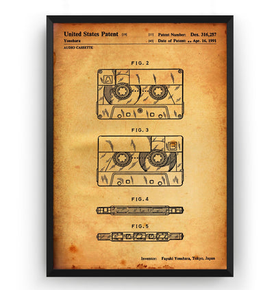 Audio Cassette 1991 Patent Print - Magic Posters