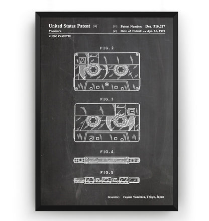 Audio Cassette 1991 Patent Print - Magic Posters