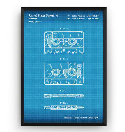 Audio Cassette 1991 Patent Print - Magic Posters