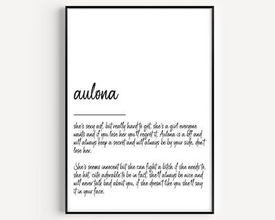 Aulona Definition Print - Magic Posters