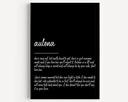 Aulona Definition Print - Magic Posters