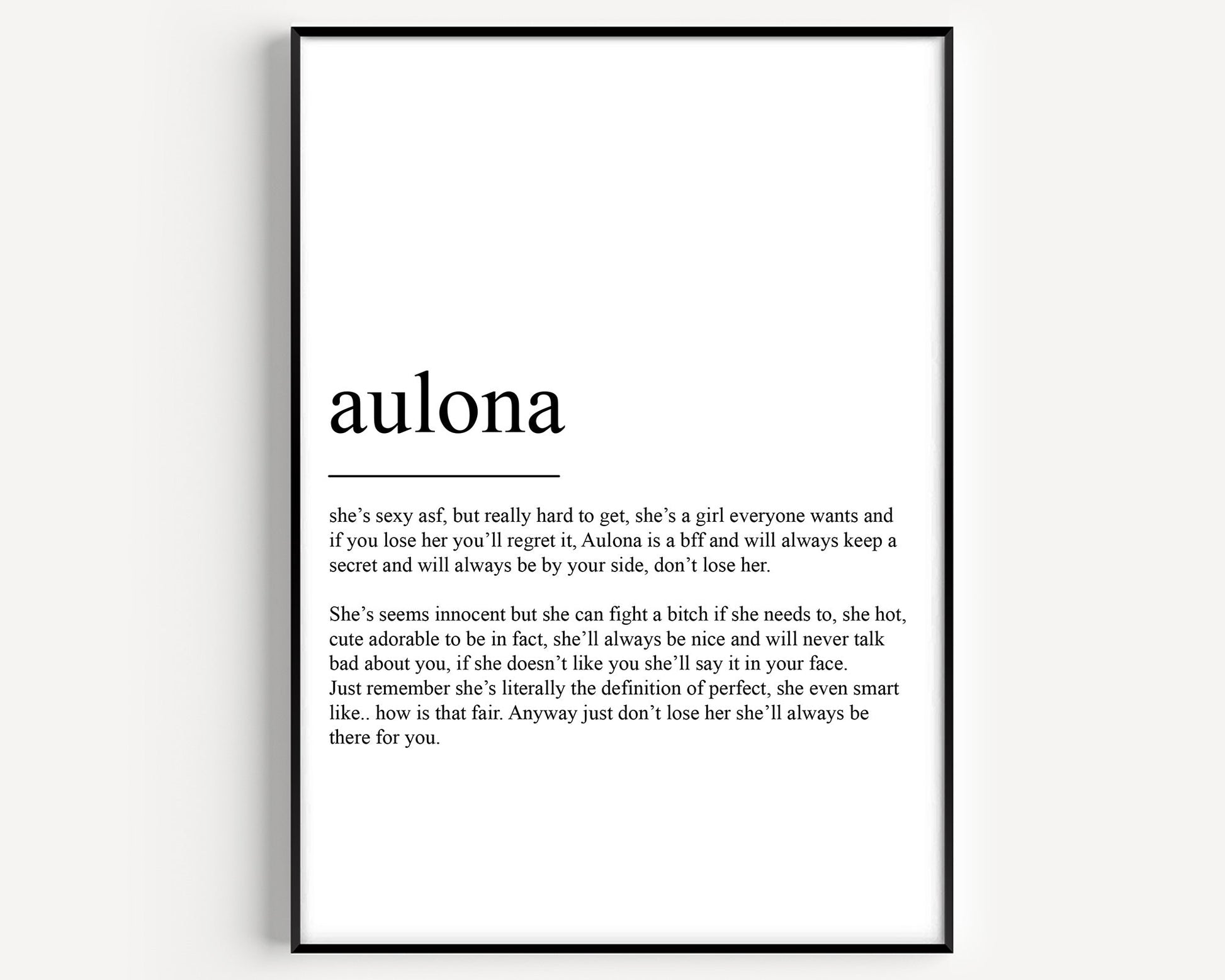Aulona Definition Print - Magic Posters