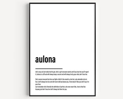 Aulona Definition Print - Magic Posters