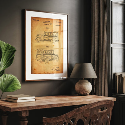 Automobile Station Wagon 1948 Patent Print - Magic Posters