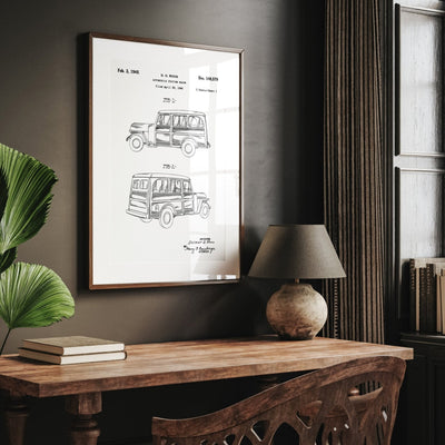 Automobile Station Wagon 1948 Patent Print - Magic Posters