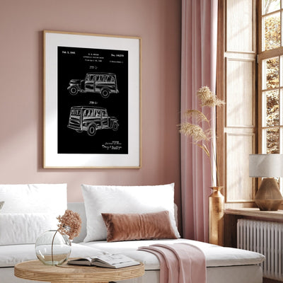 Automobile Station Wagon 1948 Patent Print - Magic Posters