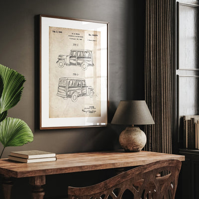 Automobile Station Wagon 1948 Patent Print - Magic Posters