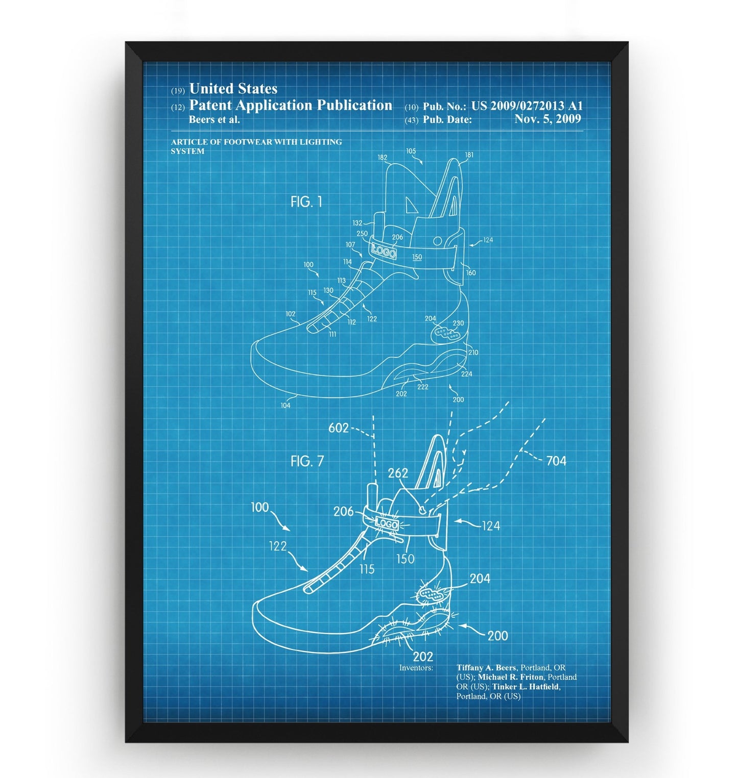 Back To The Future MAG Sneakers 1998 Patent Print - Magic Posters
