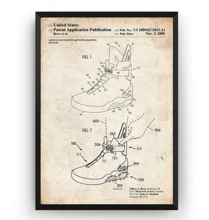 Back To The Future MAG Sneakers 1998 Patent Print - Magic Posters