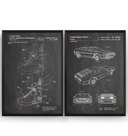 Back To The Future Set Of 2 Patent Prints - Magic Posters