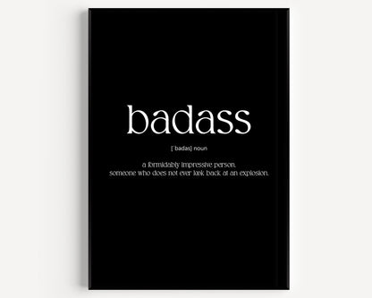 Badass Definition Print - Magic Posters