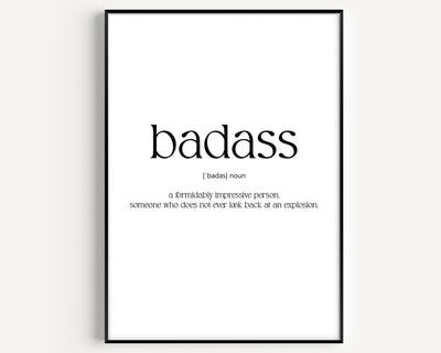 Badass Definition Print - Magic Posters