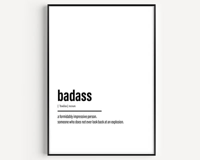 Badass Definition Print - Magic Posters