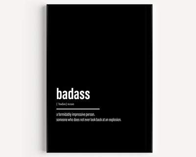 Badass Definition Print - Magic Posters
