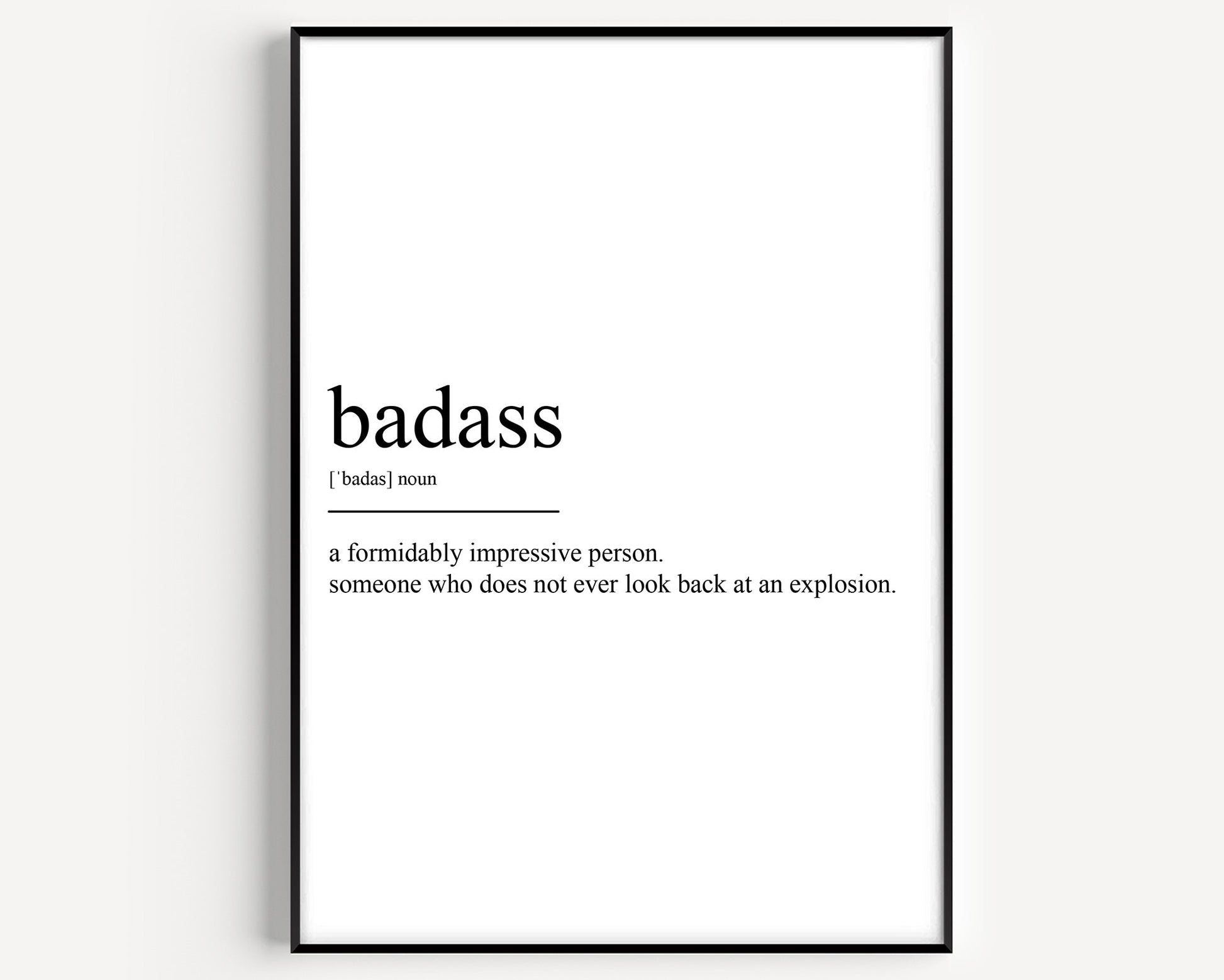 Badass Definition Print - Magic Posters