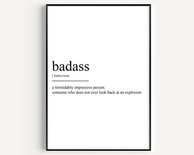Badass Definition Print - Magic Posters