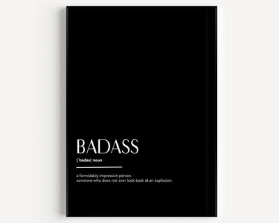 Badass Definition Print - Magic Posters