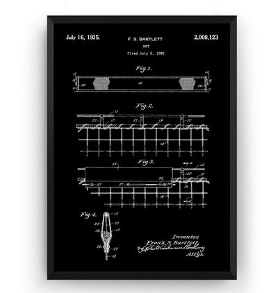 Badminton Net 1934 Patent Print - Magic Posters