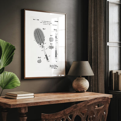 Badminton Racket 1926 Patent Print - Magic Posters