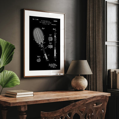 Badminton Racket 1926 Patent Print - Magic Posters