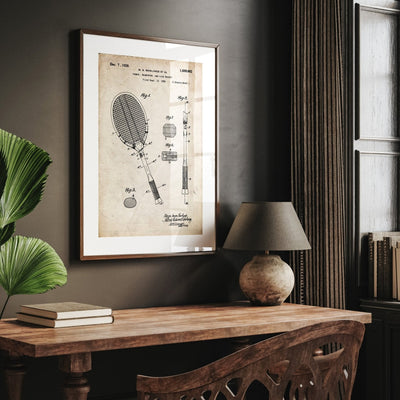 Badminton Racket 1926 Patent Print - Magic Posters