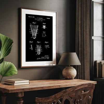 Badminton Shuttlecock 1926 Patent Print - Magic Posters