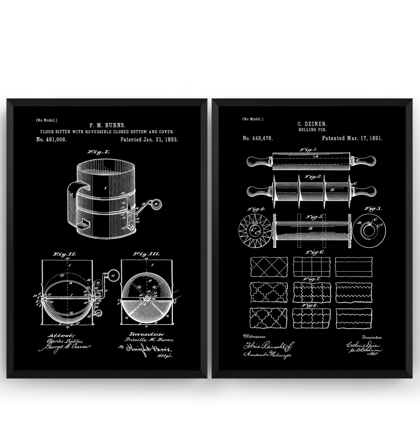 Baking Set Of 2 Patent Prints - Magic Posters