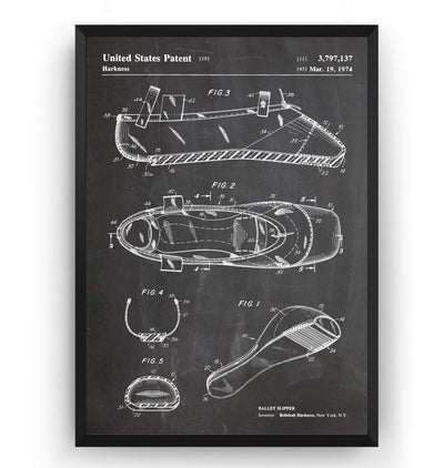 Ballet Slipper 1974 Patent Print - Magic Posters
