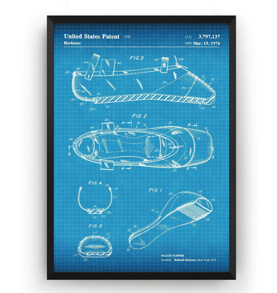 Ballet Slipper 1974 Patent Print - Magic Posters