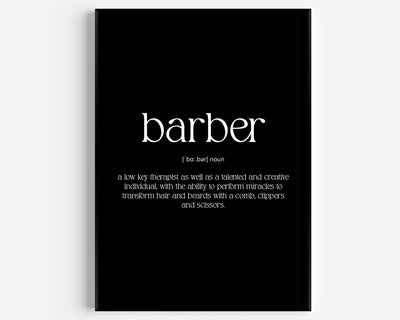 Barber Definition Print - Magic Posters