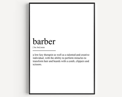 Barber Definition Print - Magic Posters