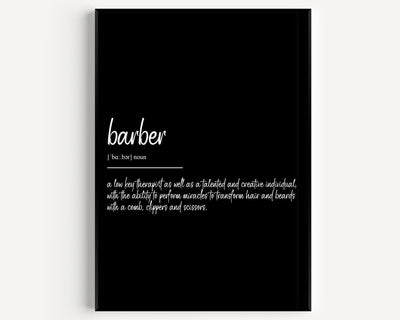 Barber Definition Print - Magic Posters