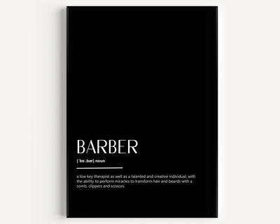 Barber Definition Print - Magic Posters