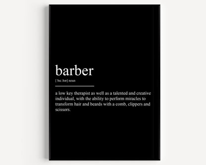 Barber Definition Print - Magic Posters