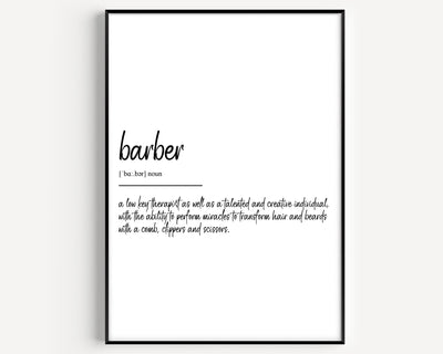 Barber Definition Print - Magic Posters