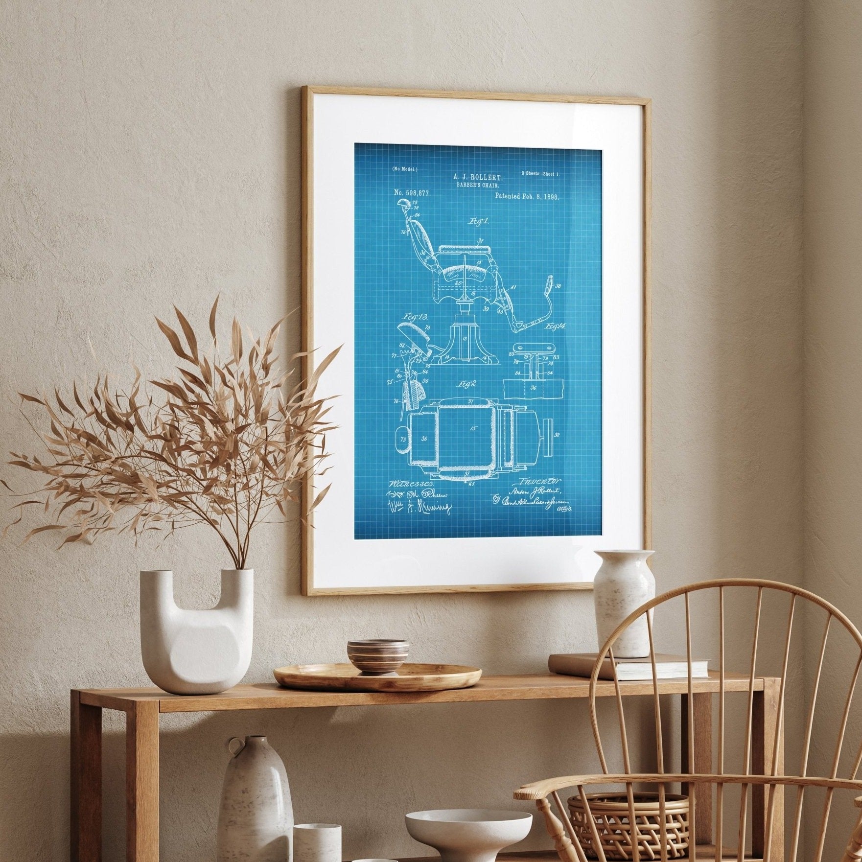 Barbers Chair Patent Print - Magic Posters