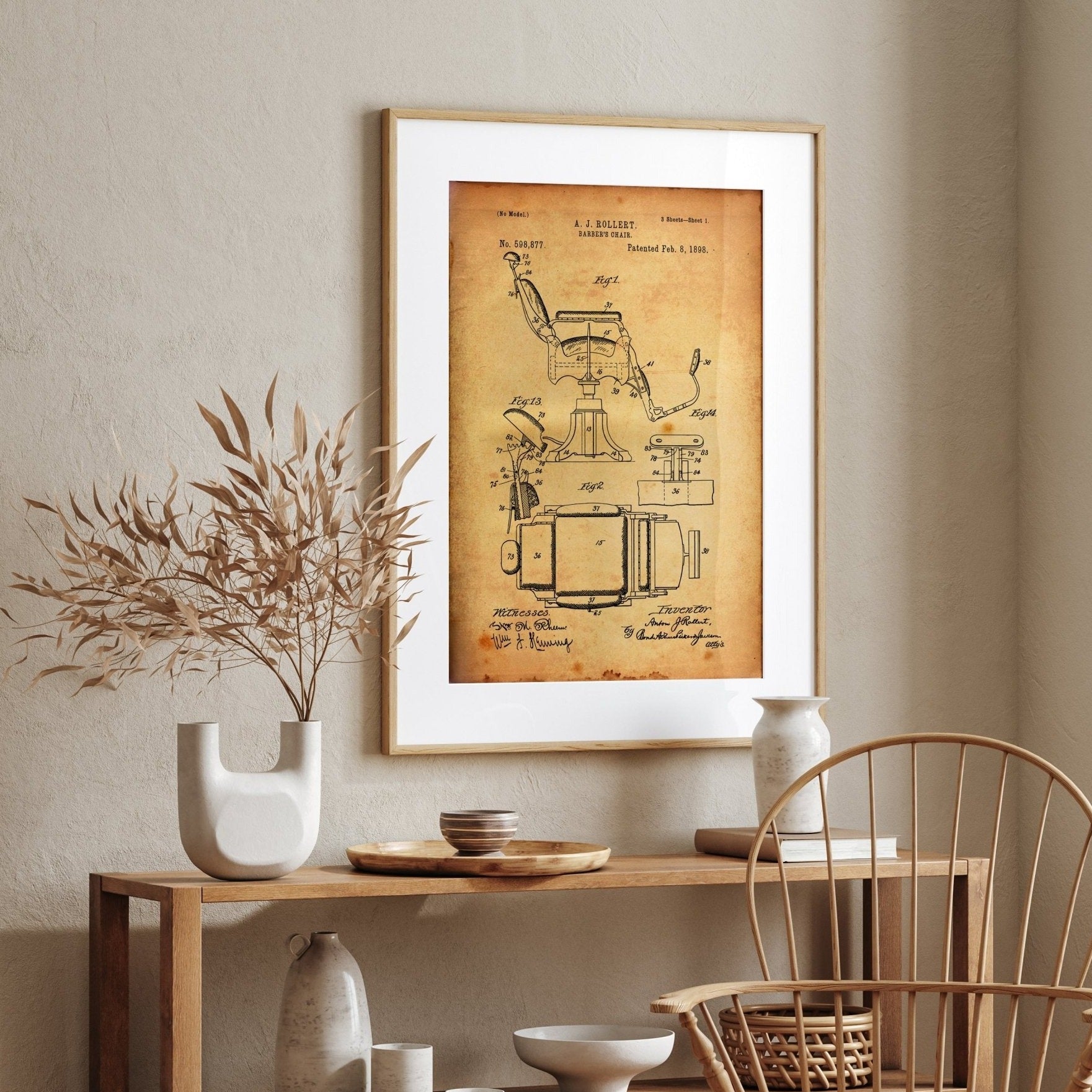 Barbers Chair Patent Print - Magic Posters