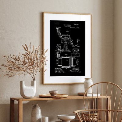 Barbers Chair Patent Print - Magic Posters