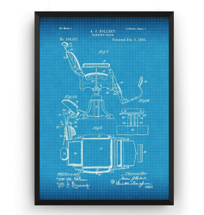 Barbers Chair Patent Print - Magic Posters