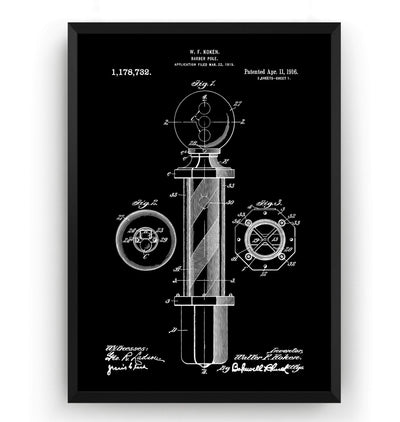 Barbers Pole Patent Print - Magic Posters