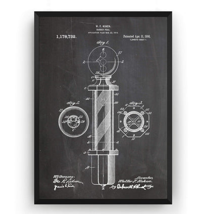 Barbers Pole Patent Print - Magic Posters