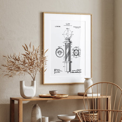 Barbers Pole Patent Print - Magic Posters