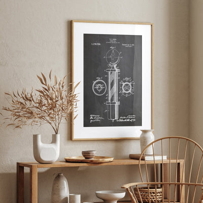 Barbers Pole Patent Print - Magic Posters