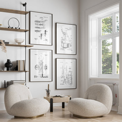 Barbers Set Of 4 Patent Prints - Magic Posters