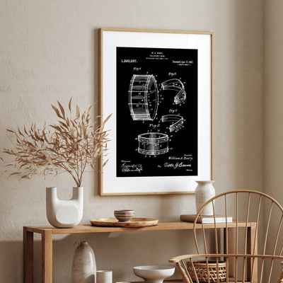 Barry Collapsible Drum 1917 Patent Print - Magic Posters