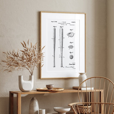 Baseball Bat 1939 Patent Print - Magic Posters
