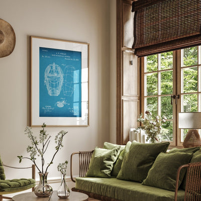 Baseball Catchers Mask 1883 Patent Print - Magic Posters