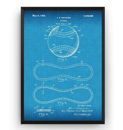 Baseball Stitching Patent Print - Magic Posters