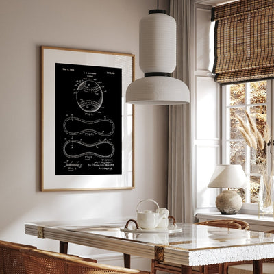 Baseball Stitching Patent Print - Magic Posters