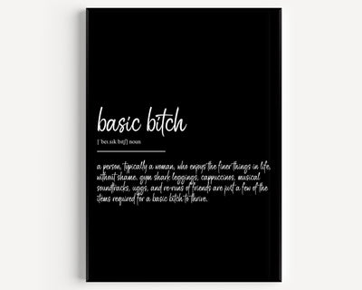 Basic Bitch Definition Print - Magic Posters